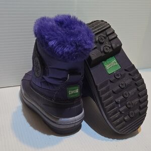 Cougar Kids Deep Purple Faux Fur Winter Boots